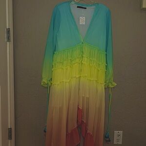 NWT Boho Beach Hut Women’s High-Low dress